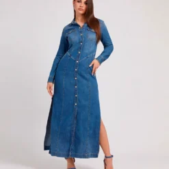 Guess Vivi Dames Jurk - Denim - Maat S -Trendy Meid Verkoop 1038x1200 4