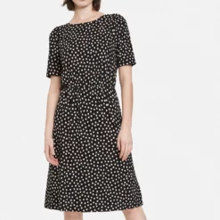 TAIFUN Dames Jersey Jurk Schwarz Gemustert-44 -Trendy Meid Verkoop 1137x1200 1