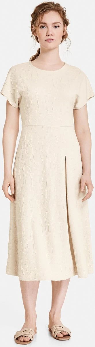 TAIFUN Dames Midi-jurk Light Creme-48 1 TAIFUN Dames Midi-jurk Light Creme-48