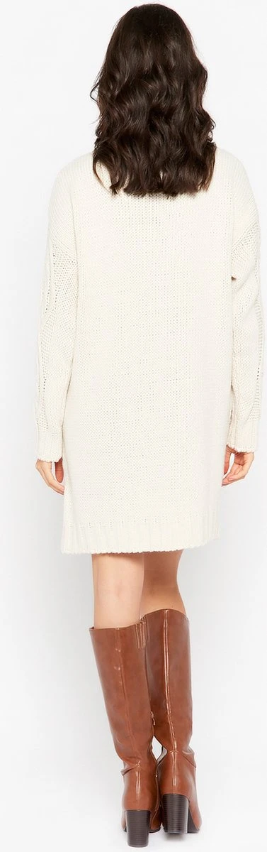 LOLALIZA Gebreide Trui-jurk - Ecru - Maat M 2 LOLALIZA Gebreide Trui-jurk - Ecru - Maat M - Afbeelding 2
