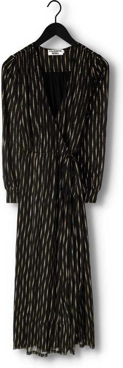 Colourful Rebel Lola Triangle Foil Longsleeve Maxi Wrap Dress Dames Jurk - Maat XS 9 Colourful Rebel Lola Triangle Foil Longsleeve Maxi Wrap Dress Dames Jurk - Maat XS - Afbeelding 9