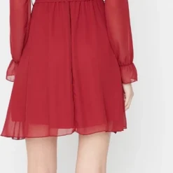 Trendyol Vrouwen Ballon Mouw Cache-coeur Schaatser Jurk -Trendy Meid Verkoop 406x1200 5