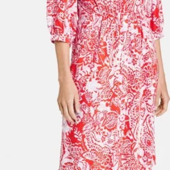 GERRY WEBER Dames Midi-jurk Ecru/Weiss/Rot/Orange Druck-44 -Trendy Meid Verkoop 417x1200 2