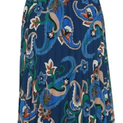 Cassis Lange Plisséjurk Met Gebloemde Kasjmierprint -Trendy Meid Verkoop 427x1200 1