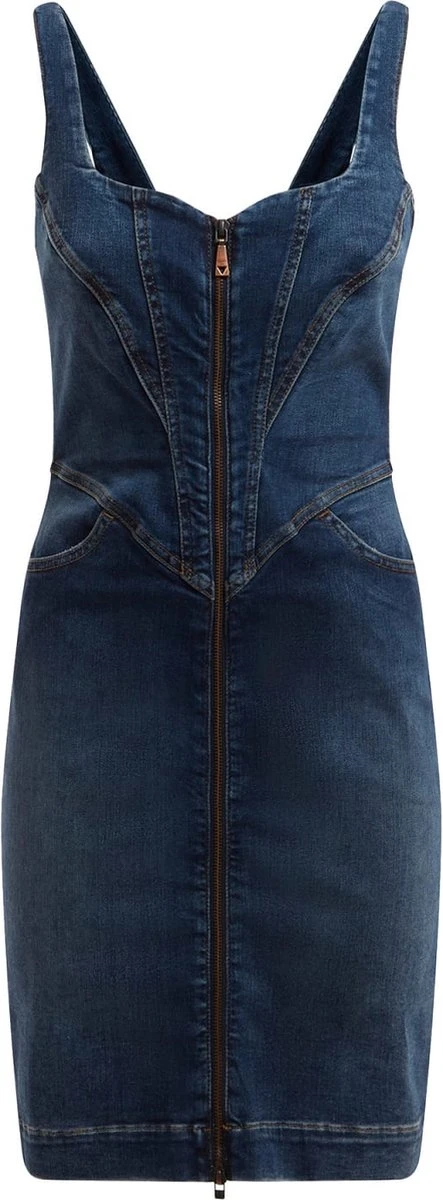 Guess Lilamor Denim Dress Dames Jurk - Blauw - Maat S 1 Guess Lilamor Denim Dress Dames Jurk - Blauw - Maat S