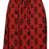 Paprika Lange Jurk In Viscose Met Etnische Print