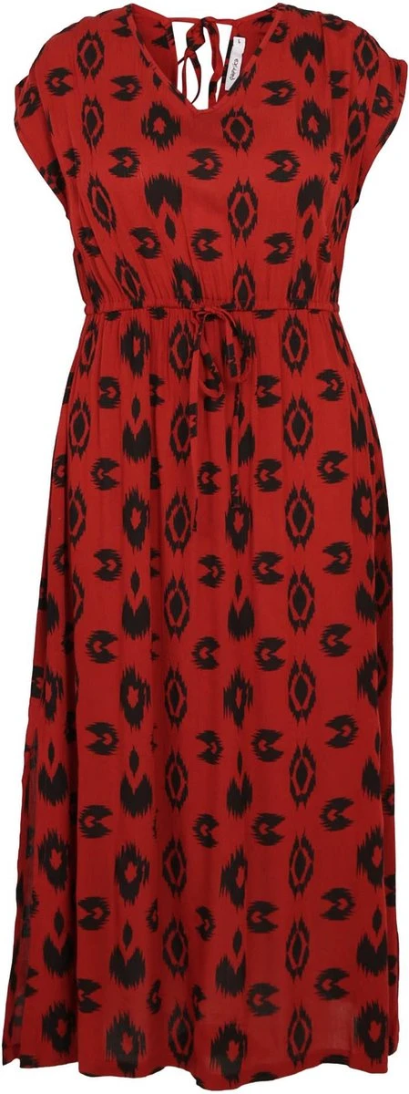 Paprika Lange Jurk In Viscose Met Etnische Print 1 Paprika Lange Jurk In Viscose Met Etnische Print