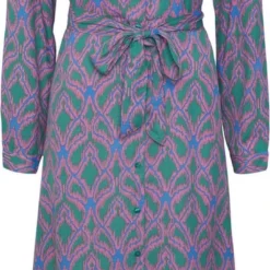 PIECES PCASHLEY LS MIDI SHIRT DRESS D2D QX Dames Jurk - Maat 52