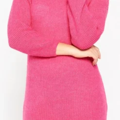 LOLALIZA Trui-jurk - Fuchsia - Maat M