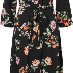 PIECES PCADNANA APRIL 3/4 MIDI DRESS BC Dames Jurk - Maat XS