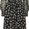 Vero Moda Jurk Vmpica L/s V-neck 7/8 Dress Wvn Btq Black Dames Maat - M
