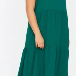 Trendyol Vrouwen Standaard Mouw Ronde Hals Basis Grote Maten Jurk -Trendy Meid Verkoop 507x1200 10