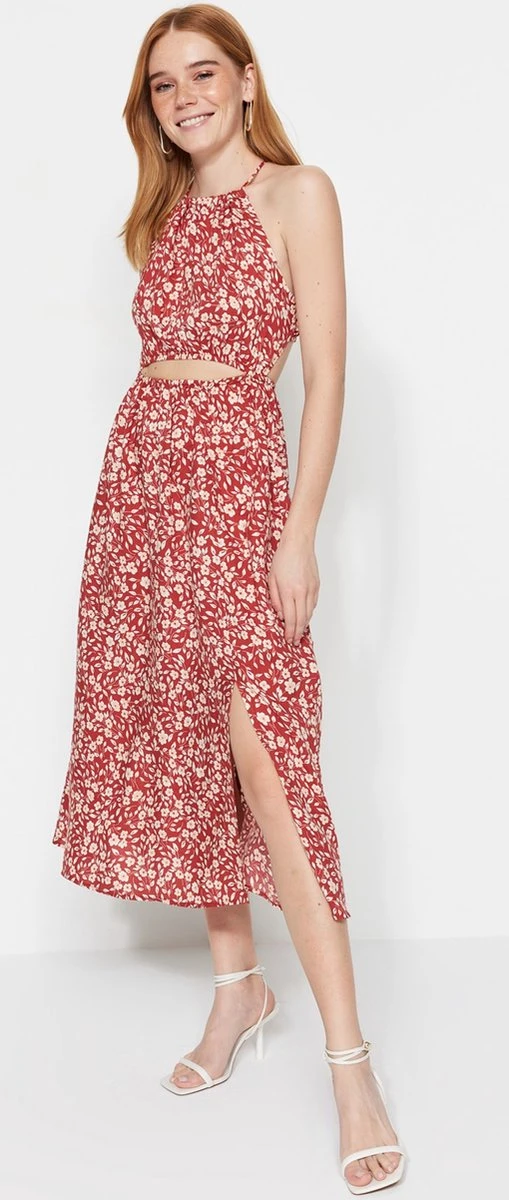 Trendyol Vrouwen Standaard Mouw Halternek Schaatser Jurk 6 Trendyol Vrouwen Standaard Mouw Halternek Schaatser Jurk - Afbeelding 6