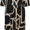 ONLY ONLAVA 3/4 MIDI DRESS PTM Dames Jurk - Maat XL