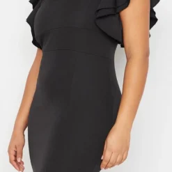 Trendyol Vrouwen Gepofte/ruche Mouw V-hals Bodycon Plus Size Jurk -Trendy Meid Verkoop 513x1200 18