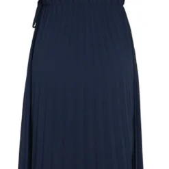 Cassis Korte, Effen Plisséjurk Met Wikkelkraag En Knoop -Trendy Meid Verkoop 514x1200 11