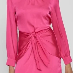 Vila Jurk Viannes O-neck L/s Short Dress/dc 14083842 Pink Yarrow Dames Maat - 38 -Trendy Meid Verkoop 528x1200 3