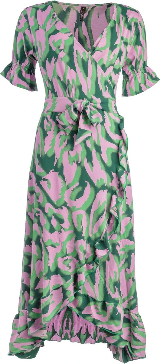 NED Jurk Niya 1 2 Ss Panter Woven 23s1 Tf033 04 200 Green Dames Maat - XL 1 NED Jurk Niya 1 2 Ss Panter Woven 23s1 Tf033 04 200 Green Dames Maat - XL