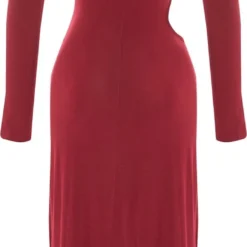 Trendyol Vrouwen Standaard Mouw Ronde Hals Omslag Jurk -Trendy Meid Verkoop 535x1200 3