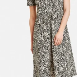 GERRY WEBER Dames Jurk Met A-lijn Schwarz/Ecru/Weiss Druck-34 -Trendy Meid Verkoop 535x1200 8