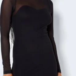 NOISY MAY NMSTINE L/S MIX DRESS Dames Jurk - Maat XS -Trendy Meid Verkoop 538x1200 2