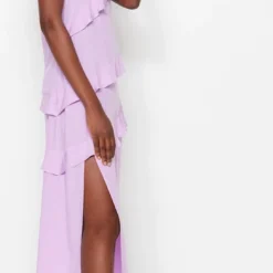 Trendyol Vrouwen Standaard Mouw Ronde Hals Ruche Zoom Jurk -Trendy Meid Verkoop 545x1200