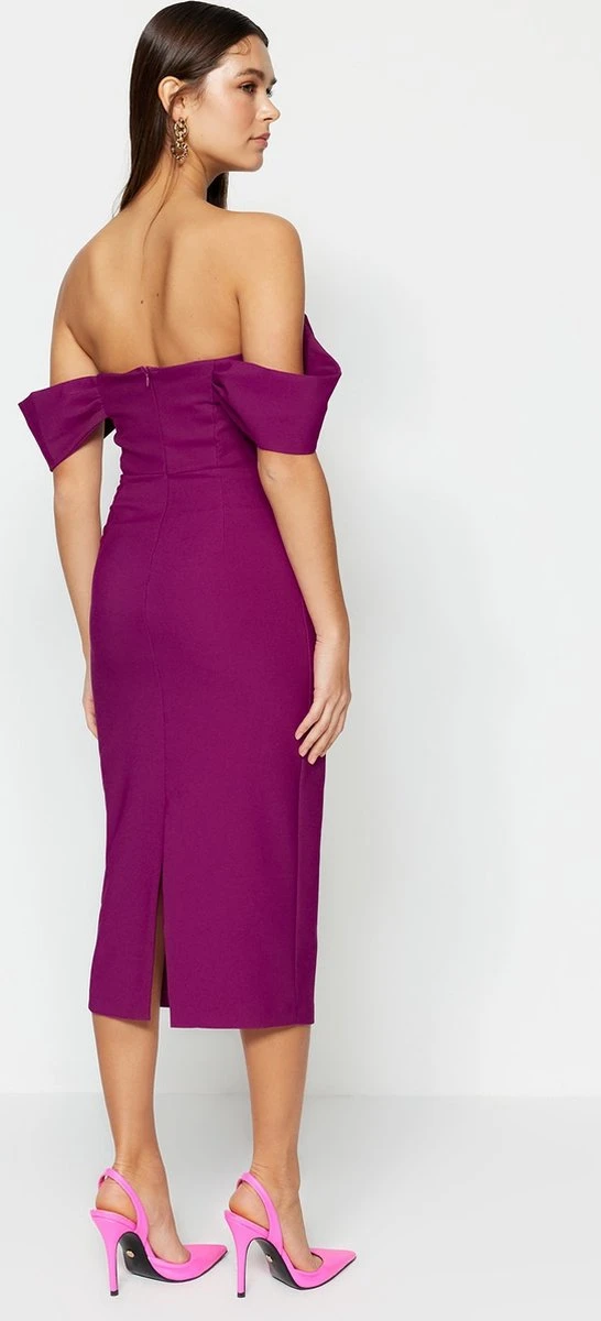 Trendyol Vrouwen Off-shoulder Carmen Kraag Bodycon Jurk 7 Trendyol Vrouwen Off-shoulder Carmen Kraag Bodycon Jurk - Afbeelding 7