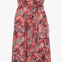 TwoDay Dames Maxi Jurk Bloemenprint Rood - Maat L