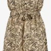 TwoDay Beige Dames Jurk Met Print - Maat XL