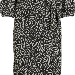 Vila Jurk Visteffi Zafia 3/4 Midi Wrap Dress/su 14086515 Black/zafia Dames Maat - XS