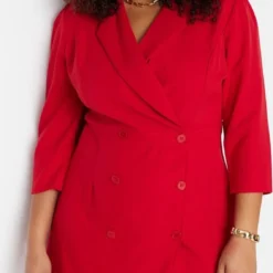 Trendyol Vrouwen Standaard Mouw Reverskraag Basis Grote Maten Jurk -Trendy Meid Verkoop 567x1200 6