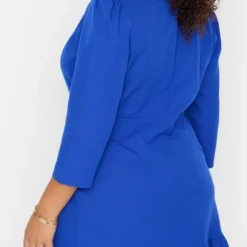 Trendyol Vrouwen Standaard Mouw Reverskraag Basis Grote Maten Jurk -Trendy Meid Verkoop 568x1200 1