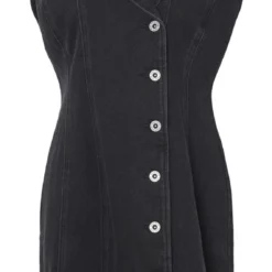 PIECES PCAMA LEAH SL DENIM DRESS BC Dames Jurk - Maat XS