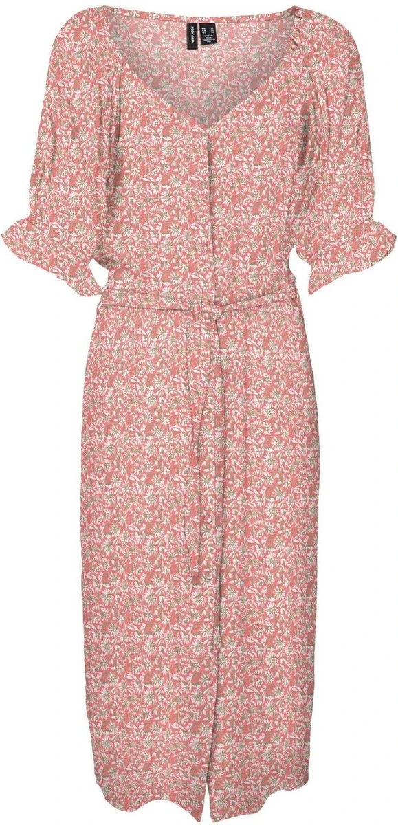 Vero Moda Jurk Vmrani 2/4 Calf Shirt Dress Wvn Lcs 10283519 Georgia Peach/rani Dames Maat - S 1 Vero Moda Jurk Vmrani 2/4 Calf Shirt Dress Wvn Lcs 10283519 Georgia Peach/rani Dames Maat - S