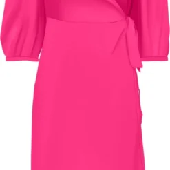 ONLY OLMOLIVIA 3/4 WRAP MIDI DRESS WVN Dames Jurk - Maat XL