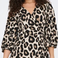 ONLY ONLOLIVIA 3/4 WRAP MIDI DRESS WVN NOOS Dames Jurk - Maat XXL -Trendy Meid Verkoop 590x1200