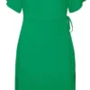Vero Moda Jurk Vmsaki Ss Calf Wrap Dress Wvn Ga No 10287361 Bright Green Dames Maat - L