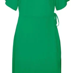 Vero Moda Jurk Vmsaki Ss Calf Wrap Dress Wvn Ga No 10287361 Bright Green Dames Maat - L