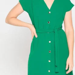 LOLALIZA Maxi-jurk - Groen - Maat 34