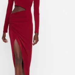 Trendyol Vrouwen Standaard Mouw Ronde Hals Omslag Jurk