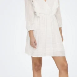 ONLY ONLLONDON 3/4 RUFFLE DRESS NOOS WVN Dames Jurk - Maat L -Trendy Meid Verkoop 594x1200