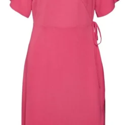 Vero Moda Jurk Vmsaki Ss Calf Wrap Dress Wvn Ga No 10287361 Pink Yarrow Dames Maat - XL