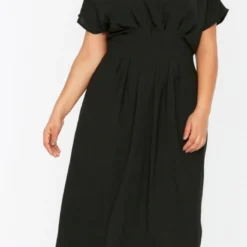 Trendyol Vrouwen Standaard Mouw Ronde Hals Basis Grote Maten Jurk