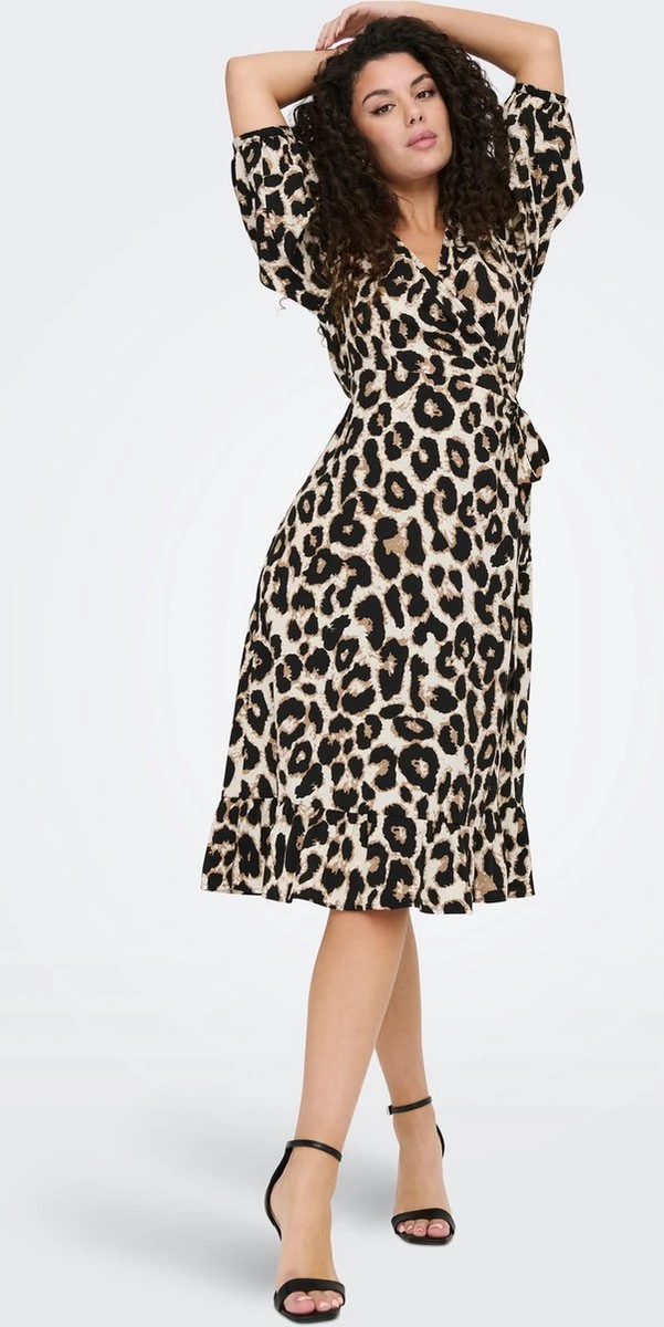 ONLY ONLOLIVIA 3/4 WRAP MIDI DRESS WVN NOOS Dames Jurk - Maat S 7 ONLY ONLOLIVIA 3/4 WRAP MIDI DRESS WVN NOOS Dames Jurk - Maat S - Afbeelding 7