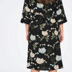 Only Carmakoma Carluxmie Jurk Zwart Gebloemd Maat 44 -Trendy Meid Verkoop 607x1200 9