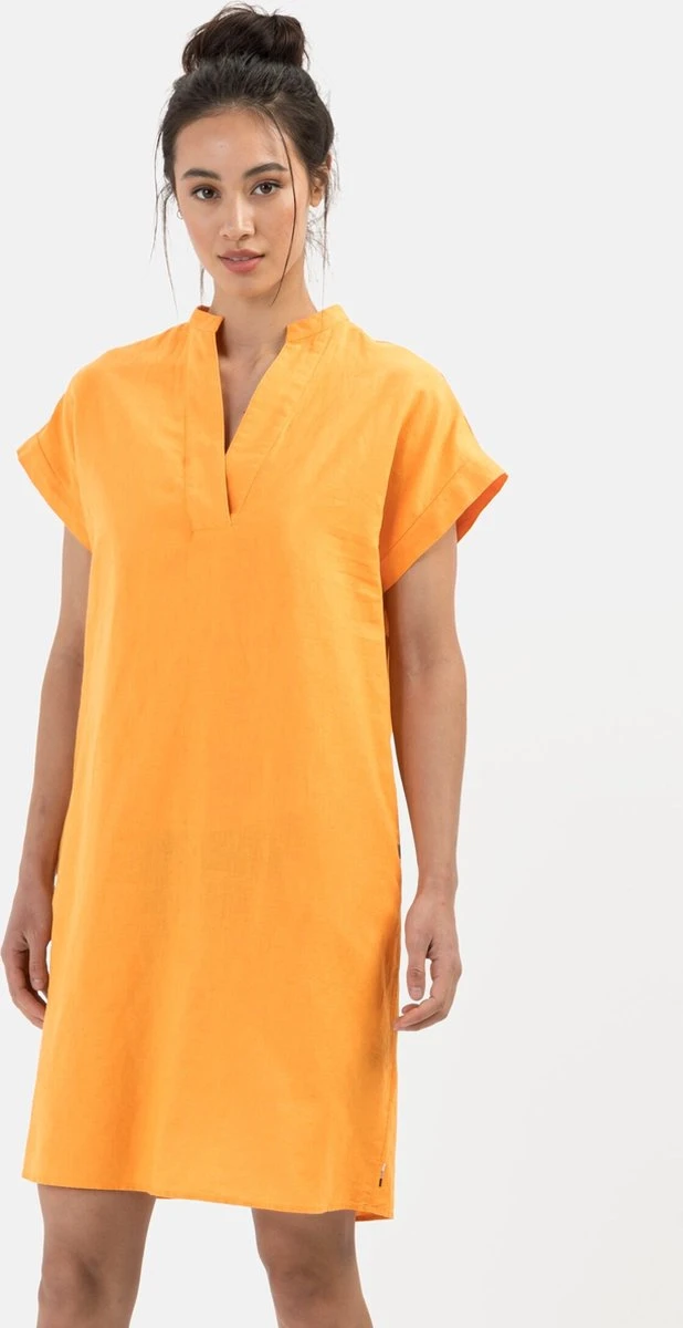 Camel Active Slip Jurk Gemaakt Van Linnen Mix 1 Camel Active Slip Jurk Gemaakt Van Linnen Mix