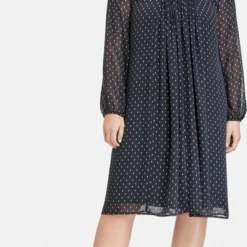 SAMOON Dames Chiffon Jurk Navy Gemustert-46 -Trendy Meid Verkoop 622x1200 11