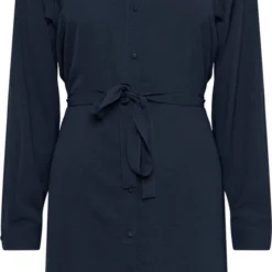 PIECES PCABIA LS SHIRT DRESS Dames Jurk - Maat S