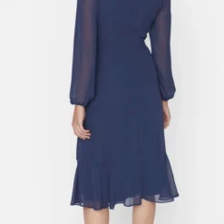 Trendyol Vrouwen Ballon Mouw Staande Kraag A-lijn Jurk -Trendy Meid Verkoop 632x1200 2