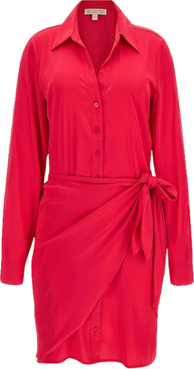 Guess ES LS Alya Dames Jurk - Karma Pink - Maat M 1 Guess ES LS Alya Dames Jurk - Karma Pink - Maat M